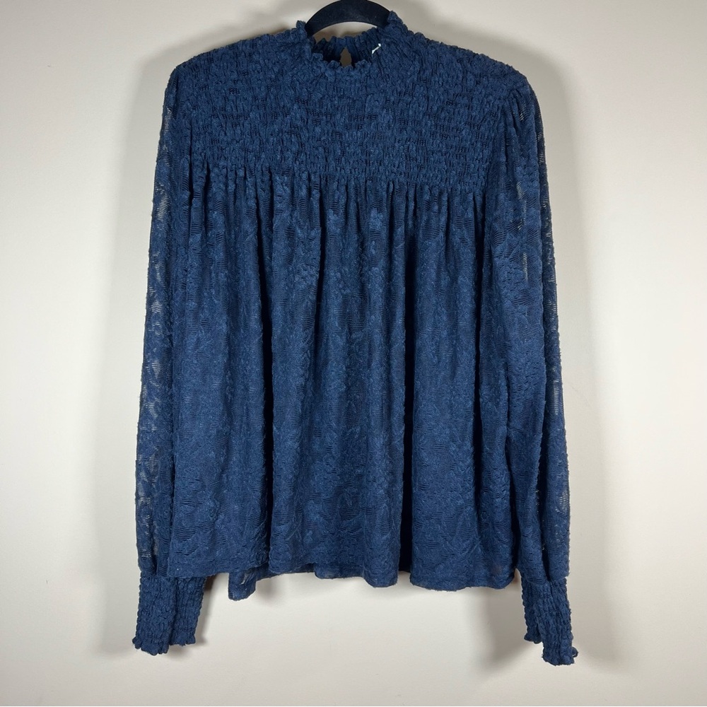 Anthropologie Soft Sheer Lace Top